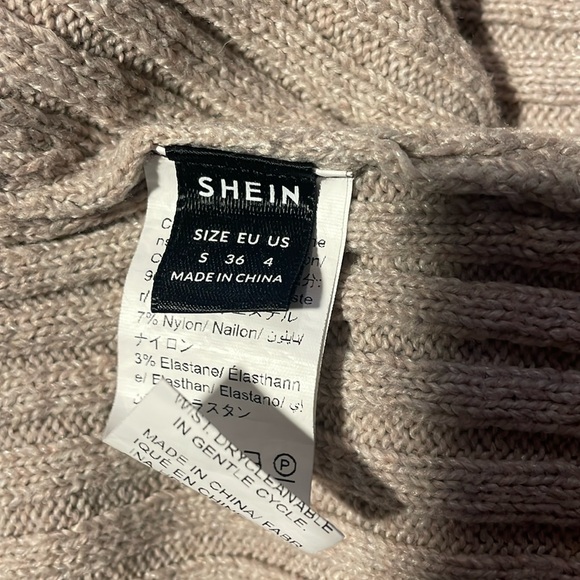 Long Sleeve Sweater Dress Size Small Tan - Picture 5 of 5